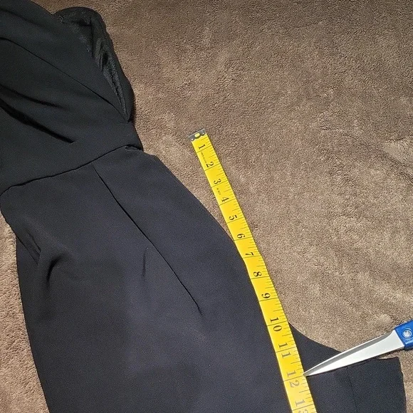 Jarlo Valentina Deep V Plunge Strapless Tailored Jumpsuit / Sz 2 / Black - Picture 16 of 17